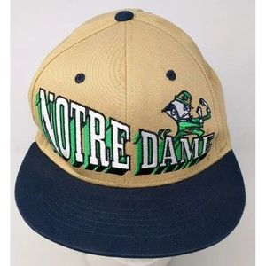 Notre Dame Hat Vintage Snapback Cap Top Of The World Big Logo 90s Fighting Irish